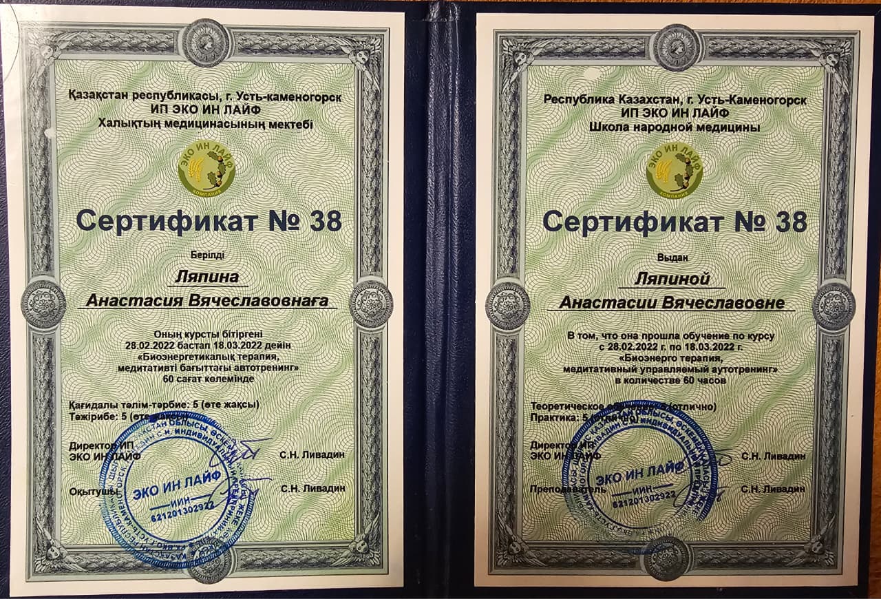 Сертификат 1